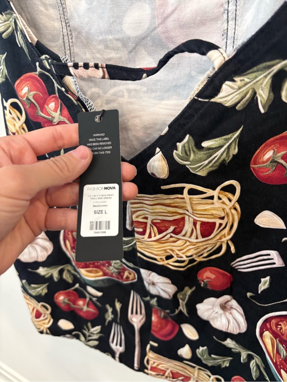 Lisa says gah style fashion nova spaghetti novelty print dress large new - Picture 6 of 7